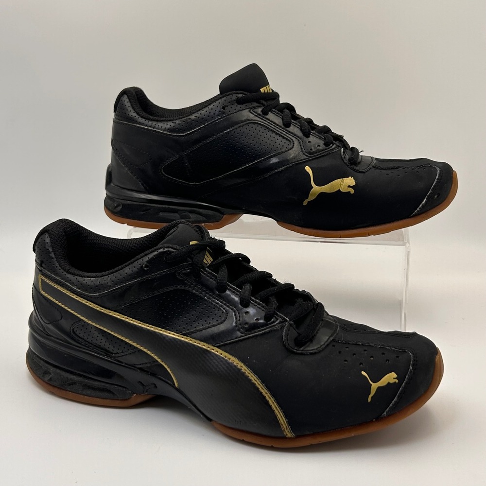 Puma Tazon 6 Training Shoes Womens 8.5 Black Gold Athletic Gym Sneakers Y2K Core